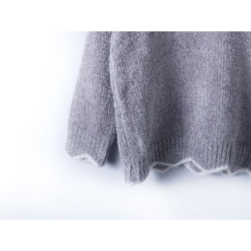 Пуловер с V-образным вырезом, теплый мягкий тканевый милый пуловер, разноцветная трикотажная базовая рубашка, женская повседневная рубашка с длинными рукавами, осень-зима