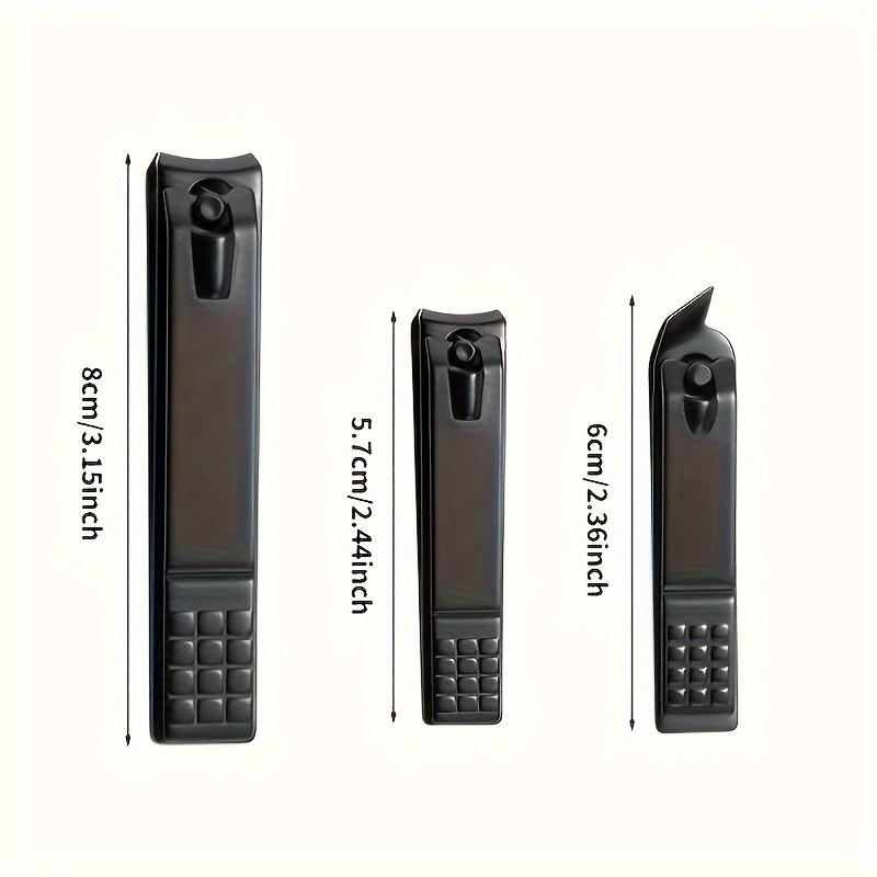 Классический набор кусачек для ногтей из 3 предметов — лезвие с прямыми краями из высокоуглеродистой стали, инструмент для обрезки ногтей без запаха для мужчин и женщин — точная резка