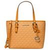 MK Jet Set Travel 27 Классическая сумка на молнии из канвы с монограммой и кожаной отделкой, мини-сумка через плечо, женские сумки, оранжевая 35T9GTVT0B-729