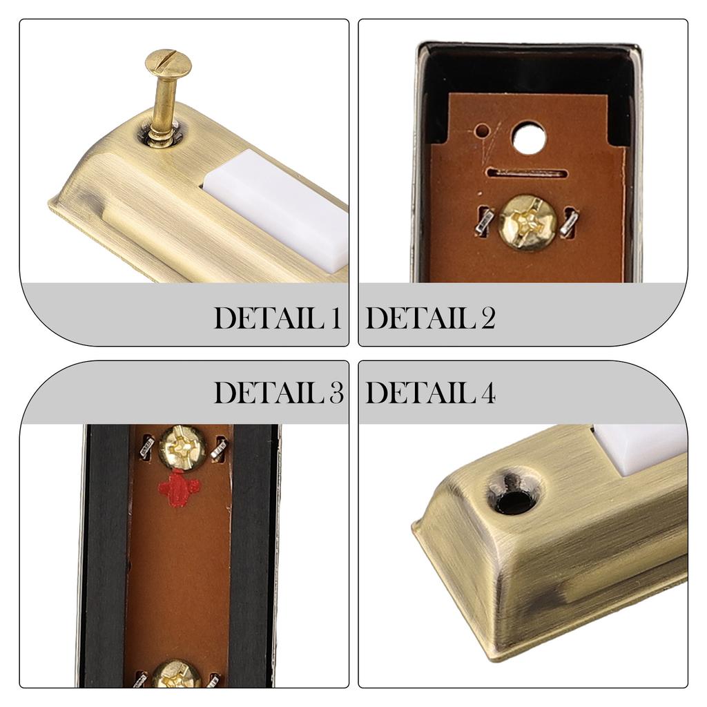 Button Doorbell Button Doorbell Push Button Lighted Metal Door Bell Replacement Parts Retro Sturdy Switch Versatile