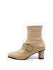 Nontheless Side Buckle Sock Boots 6Cm / Beige