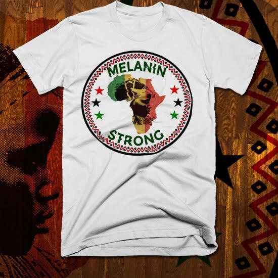 African Map T-Shirt Black History Month Melanated Ankh Wakanda Pride New, cotton