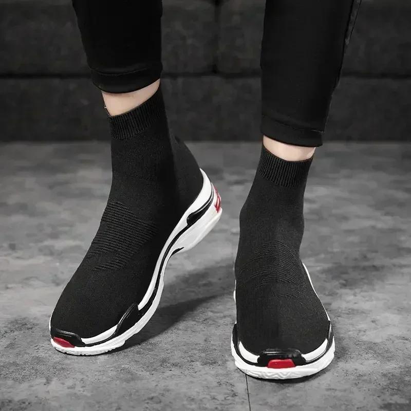 Shoes for Men Sneakers Men All Brands Tennis Loafers Shoes Tide Women Elastic Socks Shoes Fashion Casual Shoes Large 2024 Autumn