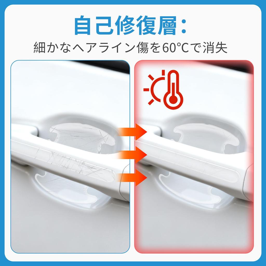 Lexus Compatible Door Handle Protector, Set of 8, Transparent Cover, Genuine Fit Design, Full