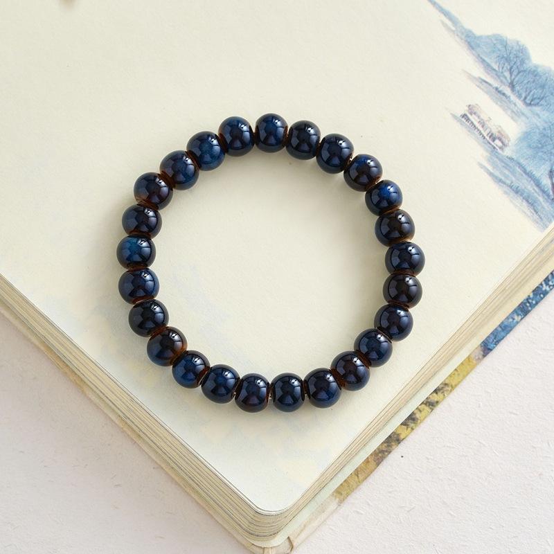 10 мм керамические украшения конфетного цвета полный браслет из бусин эластичный браслет в старинном стиле