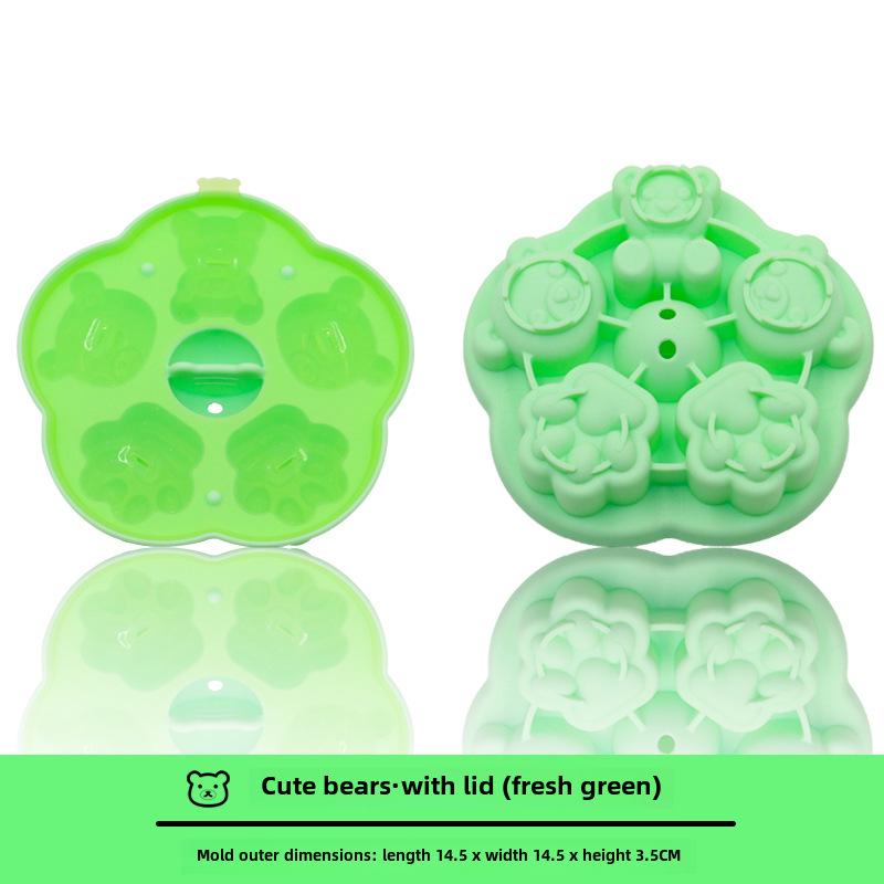 Силиконовая форма для детского питания и торта - Фигурки медведя и сосиски