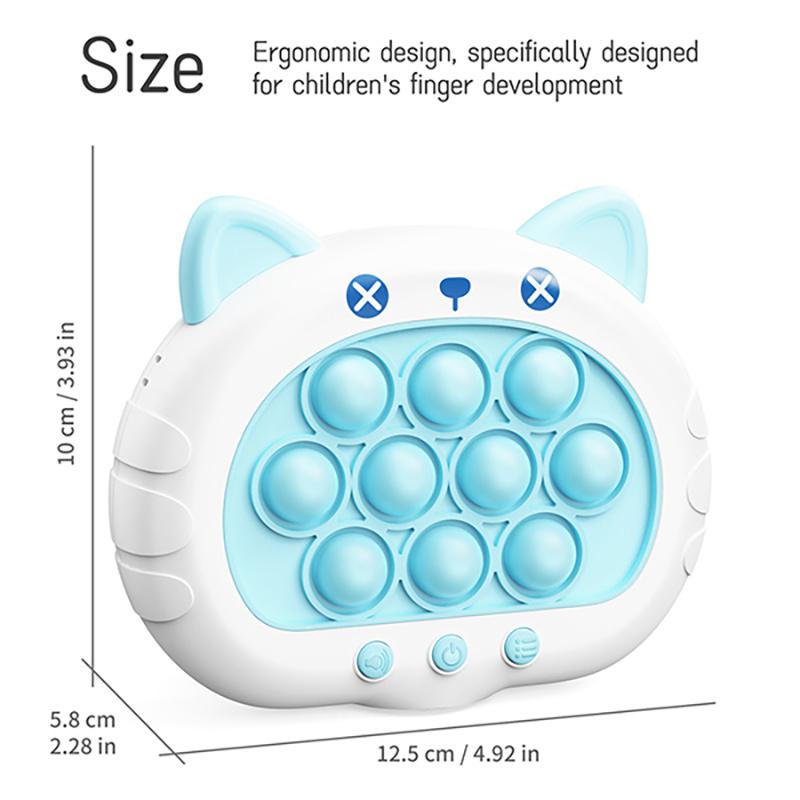 3 цвета 1 шт. Электронная игра с лопающимися пузырями Quick Push, детская мультяшная забавная игрушка для сжимания, сенсорная игрушка-пузырь антистресс, подарок