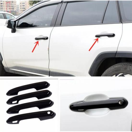 Для -2024 Toyota Highlander Ярко-Черный Накладка на Ручки Дверей Автомобиля