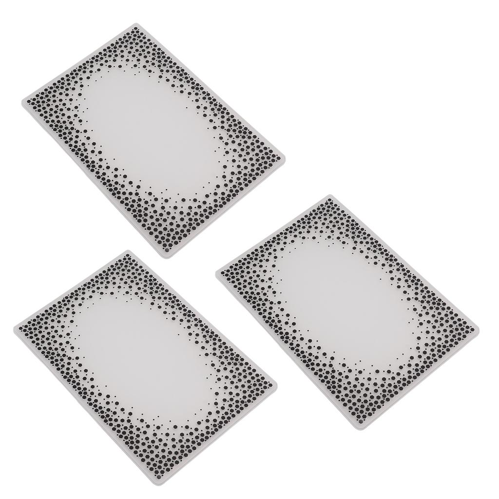 3 шт. Папки для тиснения Пластиковый материал Вогнуто-выпуклые текстурные шаблоны для Приглашений Бумага C