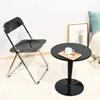Creative Acrylic Side Table Corner Table Small Round Modern Desks Negotiation Coffee DeskTransparent Small Coffee Desk