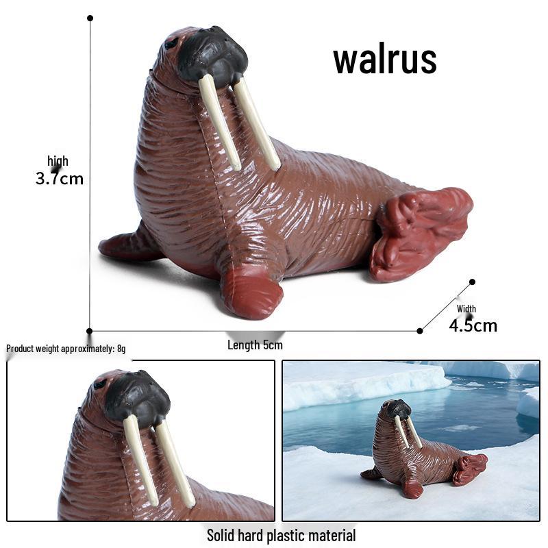 Realistic Arctic Animal Models Toys: Polar Bear, Beluga, Seal, Wolf, Snow Leopard, Penguin