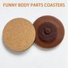 Подставки под стаканы в виде забавных частей тела, термостойкие силиконовые коврики для напитков, подставки под стаканы без бисфенола А, новинка, подарки для взрослых в виде кляпов для домашнего бара и вечеринок