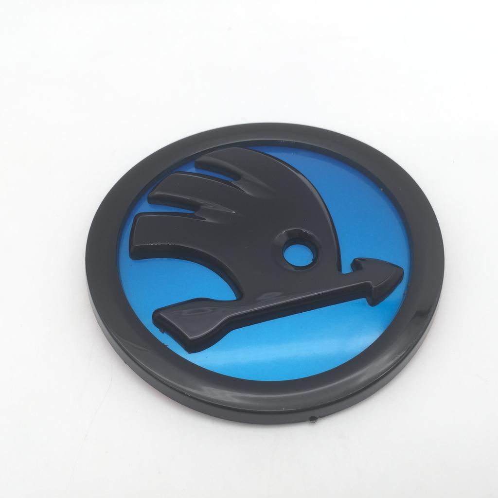 ADZ1 1pcs for SKODA S 90mm 80mm Car Front Grille Head Hood Emblem Rear Tail Bumper Trunk Sticker Badge Styling Accessories