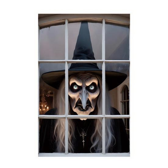 Хэллоуин Наклейка на окно Жуткий Призрак Зомби Постер на окно Наклейки Страшный Подвесной Декор-фон для Хэллоуин Вечеринки