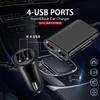 Автомобильное зарядное устройство, 4-портовый USB-концентратор, удлинительный кабель 1,7 м/5,6 фута, пассажирская передняя задняя часть, быстрая зарядка автомобиля