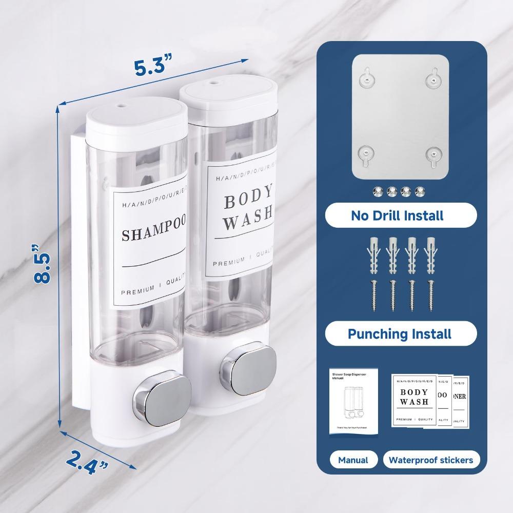 Wall Mounted Shampoo Dispenser 2*300ml/3*300ml Conditioner Dispenser For Bathroom Hotel