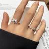 Lan Zhi: Korean Dongdaemun Women's Versatile Flower Ring - Open 925 Sterling Silver