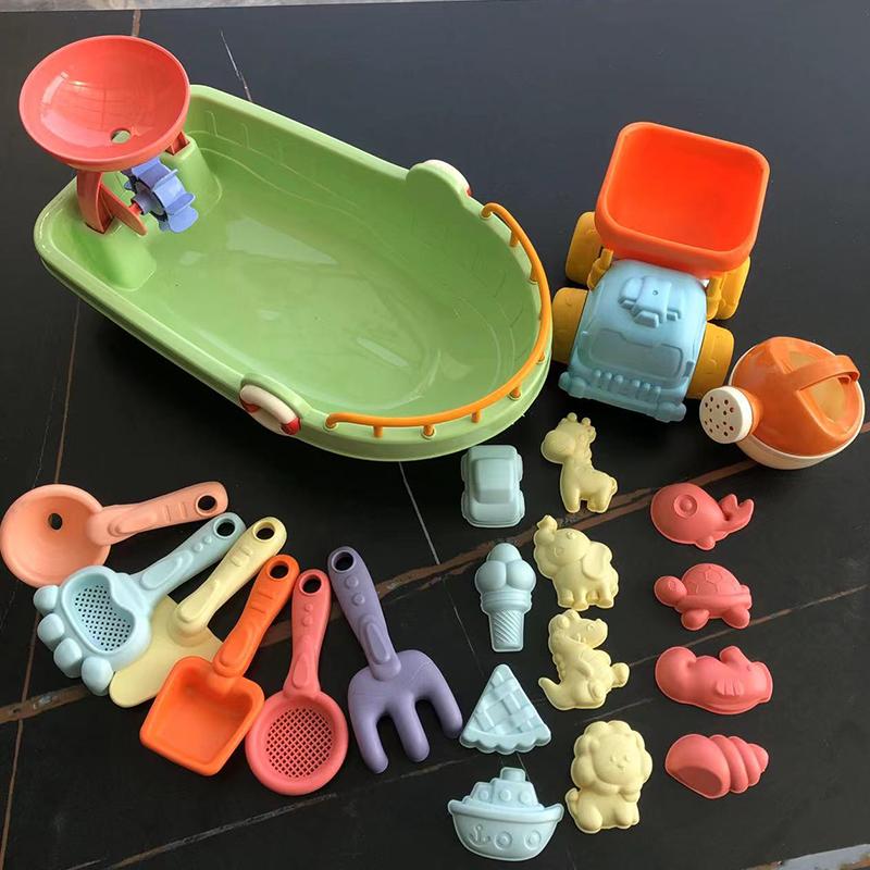 Non-Toxic Beach Sand Toys Set Dump Truck Car Toy With Sand Molds Toddlers Outdoor Play Shovels Castle Animal Mold Kids Sandbox Toy For Kid