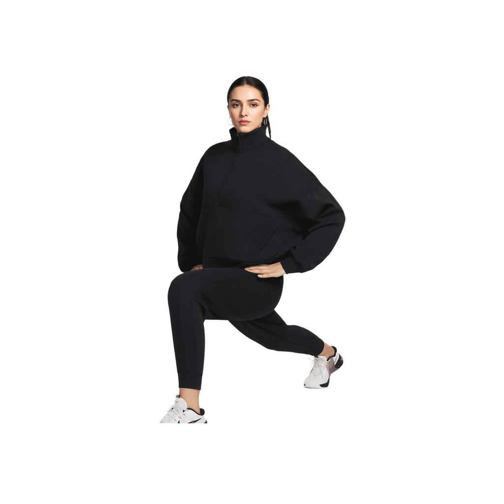Nike 24.7 Невероятно Мягкий Быстросохнущий Удобный Худи с Длинным Рукавом Женские толстовки Черный Темно-Дымчато-Серый HQ8189010