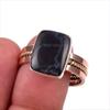 Natural Pietersite Gemstone 925 Solid Sterling Silver Two Tone Ring Size 10 I2U76