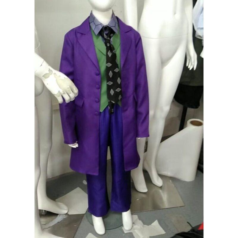 Dark Knight Joker Heath Ledger Kidsren's Cosplay Costume Halloween Costume Kidsren's Clown Cosplay Costume
