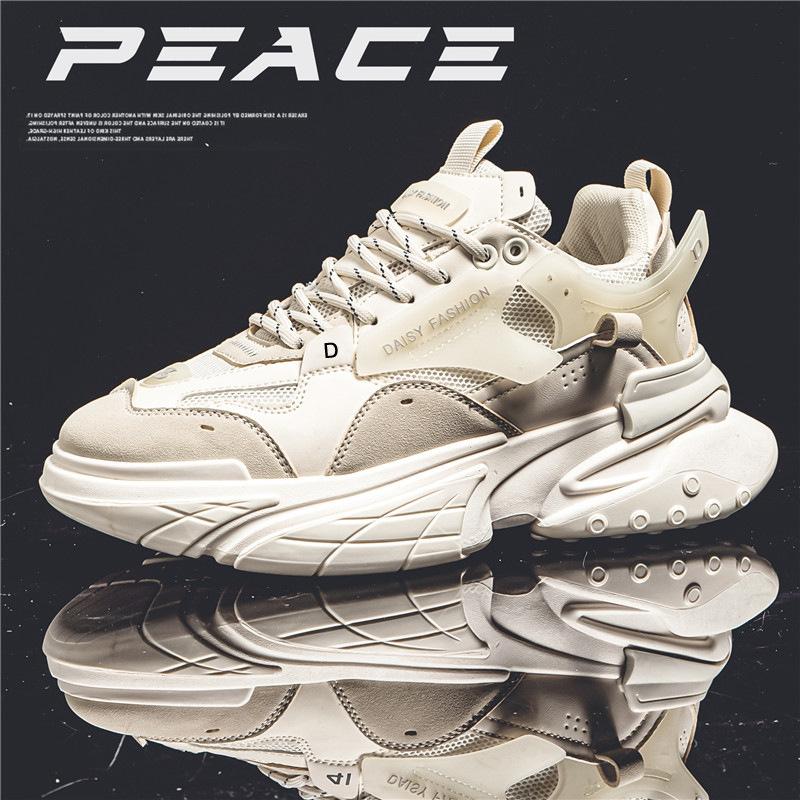 Модные мужские кроссовки 2024 года, дышащие, универсальные, повседневные, спортивные, толстая подошва, увеличивающая прочность, модные кроссовки для пап