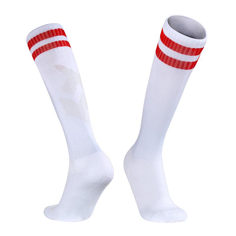Детские и взрослые нескользящие футбольные тренировочные носки выше колена
