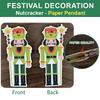 11CM/SET Nutcracker Paper Sheet Decoration Soldier Hanging Party Home Decoration Christmas Tree New Year Atmosphere Decoration