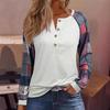 Блузка женская футболка с длинным рукавом и пуговицами, модная повседневная