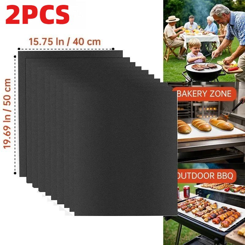 6 шт. Коврик для гриля BBQ Антипригарный Коврик Термостойкий Коврик для гриля Наружное Запекание Многоразовый Коврик для вечеринки-барбекю 40x60см 40x50см 33x40см 30x40см