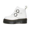 Dr. Martens Fusion Floral Buckle Strap Boots Women Boots White 27642100