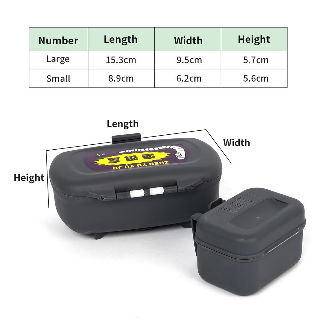 1PCS Fishing Baits Worm Storage Container Waist Hanging Portable Multifunctional