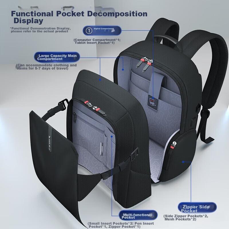 SWICKY Backpack, Large Capacity, Men\'s Outdoor Backpack, Casual Business Travel Laptop Bag, Upgraded Anti-Theft Desig