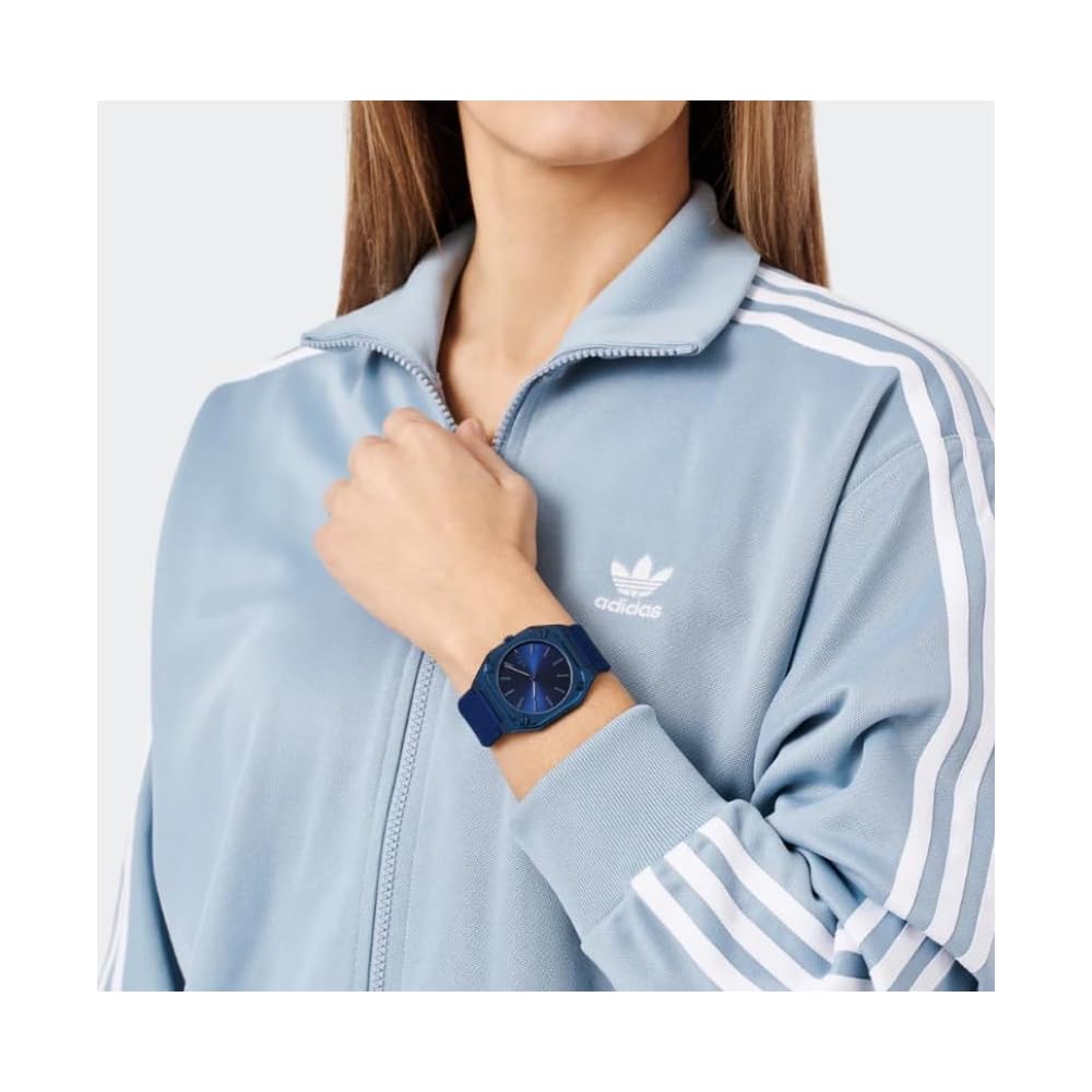 Часы adidas Originals Мужские Модные Кварцевые Часы, Водонепроницаемость 5 АТМ, Акрил, Синий Циферблат, AOFH24001 [Параллельный импорт]