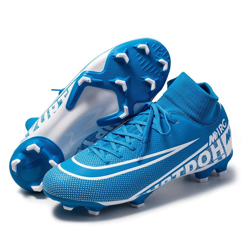 Competition Women's Football Training Shoes Sports Artificial Turf Couple Broken Nails Children's High-top Football Shoes Men