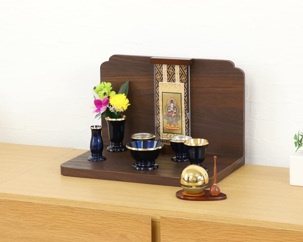 Мини буддийский алтарь открытого типа цвета ореха ручная панихида "Этап ПЕРВЫЙ"