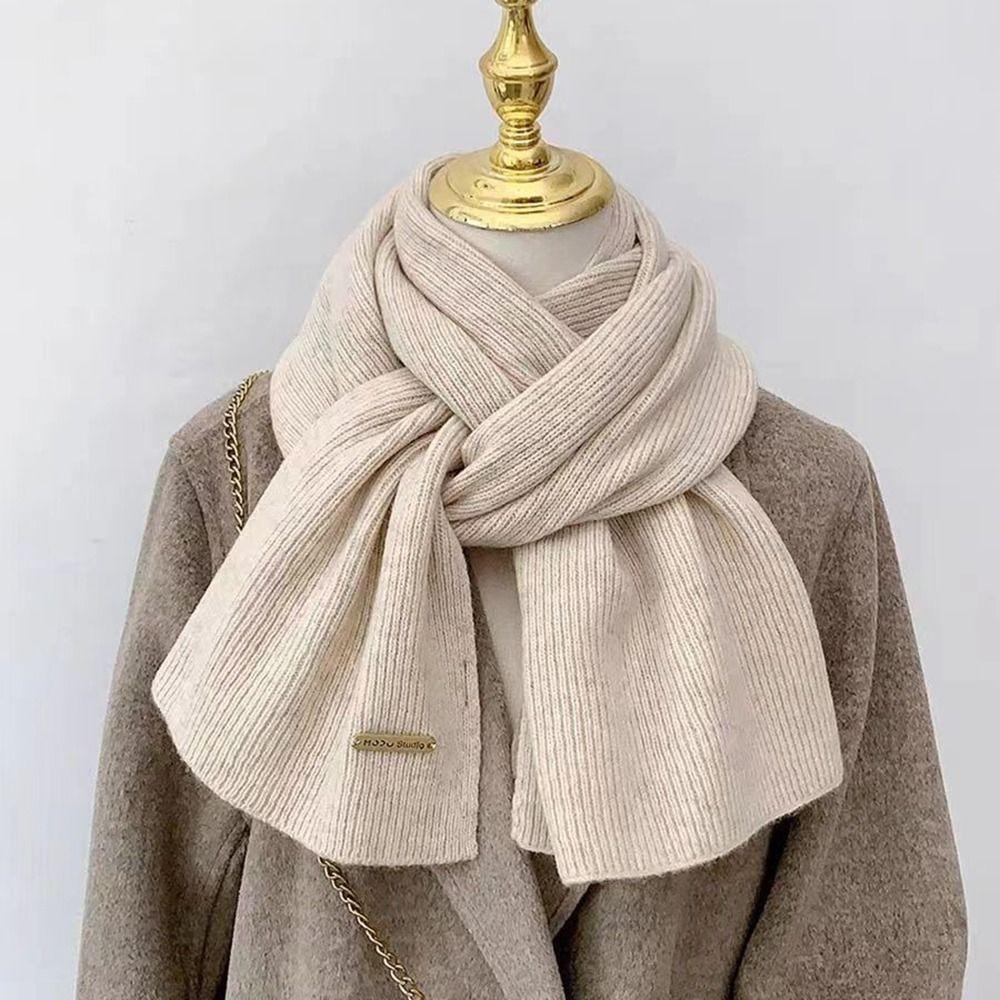 Woolen Cross Scarf Thicken Neckerchief Fake Collar Neck Scarf Girls