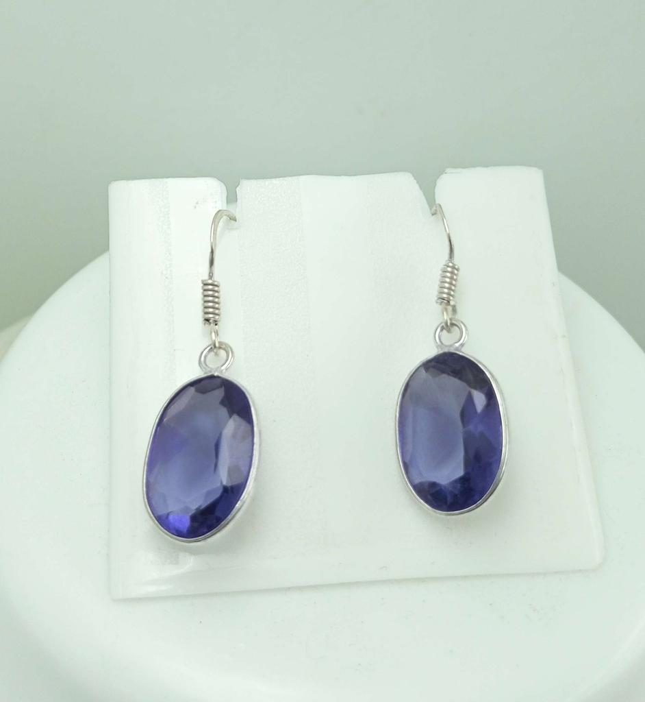 Аметист топаз драгоценный камень 925 пробы посеребренный крючок женские серьги ювелирные изделия WHE-E33