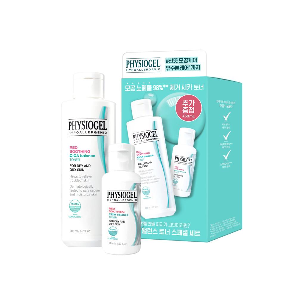 Physiogel Красный успокаивающий тоник Cica Balance 200 мл, специальный набор (+50мл)