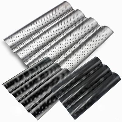 2/3/4-слотовый перфорированный противень для выпечки французского хлеба с антипригарным покрытием и хрустящей корочкой