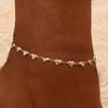 European-American Stainless Steel Heart-Shaped Gold Anklet Jewelry for Women
