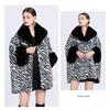 Winter Woman's Cape Shawl Fur Collar Tweed Temperament Elegant Jacket Large Size Nine-point Sleeves Cardigan