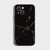 Черно-золотой мраморный узор Чехол для телефона Для iPhone 16 15 Plus 14 13 Pro Max 12 Mini 11 X XS XR 7 8 8Plus Черный Мягкий Чехол для телефона
