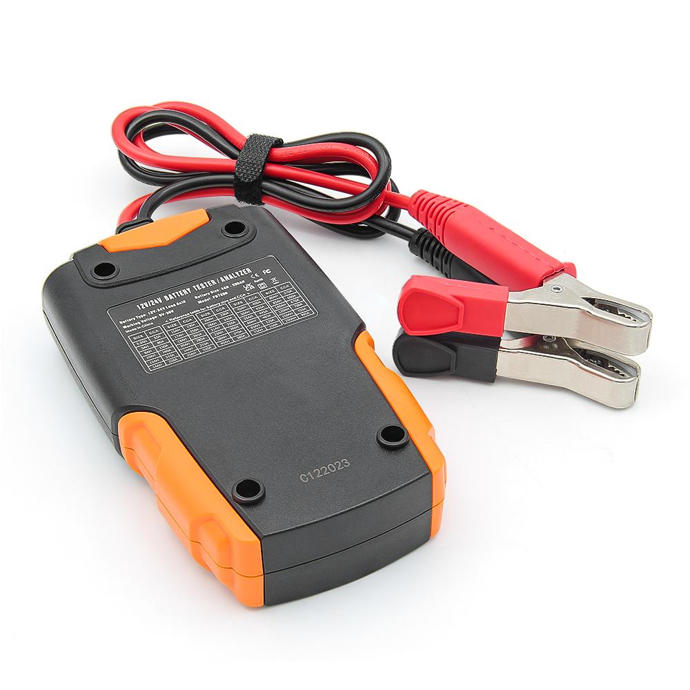 FOXSUR 12V 24V Car Battery Tester 12V/24V Battery Analazer FBT-200 for Wet/GEL/SLA/Flooded/EFB/Lead-Acid/AGM