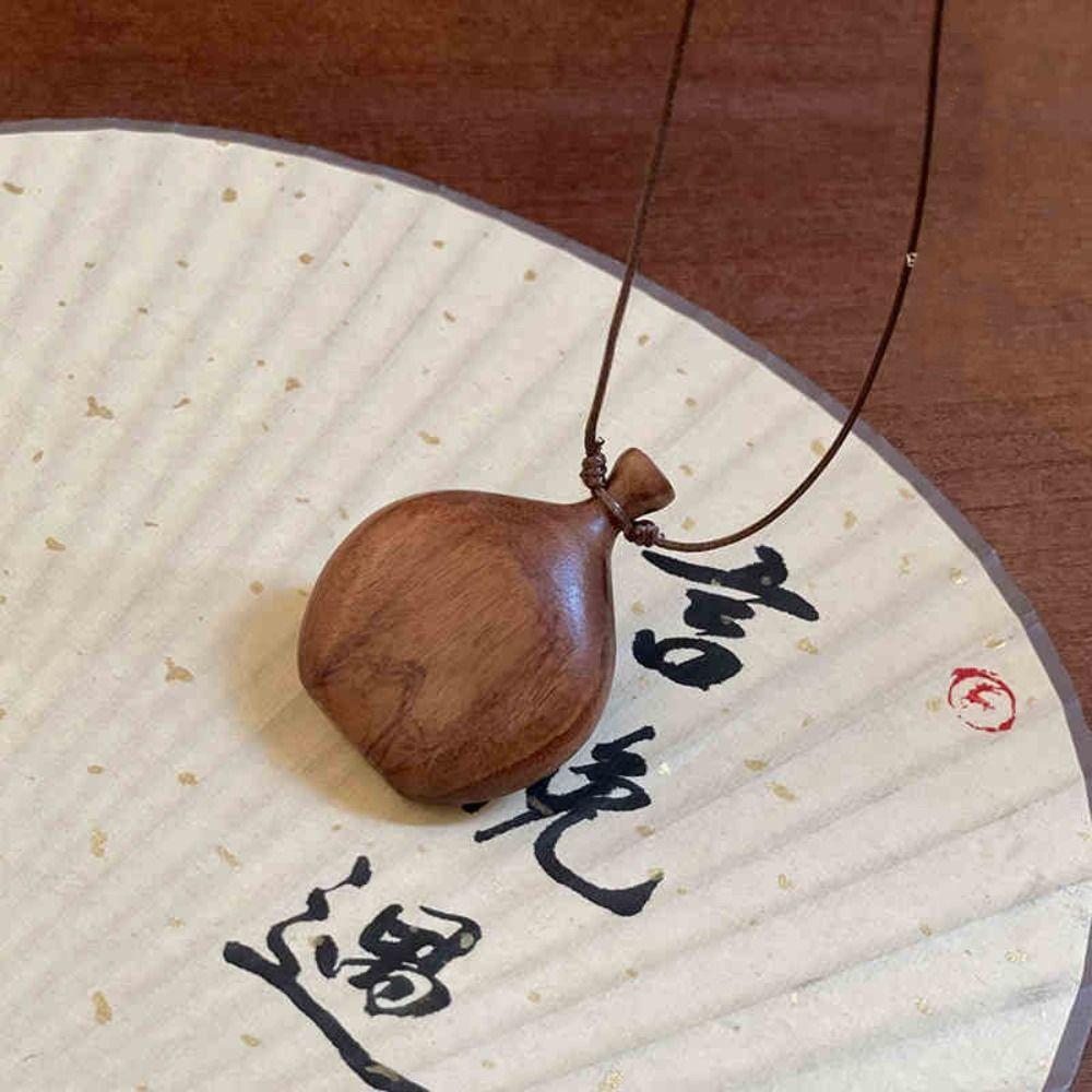 Ожерелье из цепочки «Деревянный свитер» с длинным кулоном, новое ожерелье «Флагон»