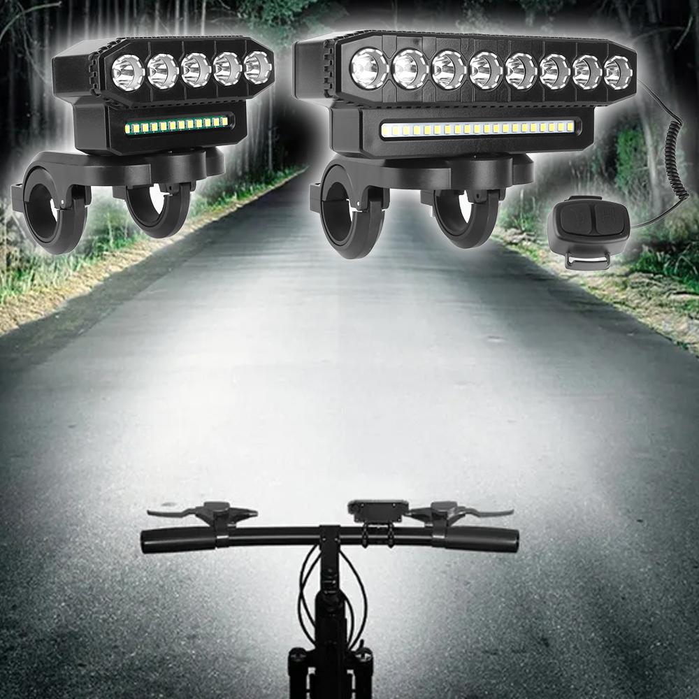 Портативные велосипедные фонари 6 режимов освещения 8/5 светодиодов 20/12 SMD мотоциклетные прожекторы универсальный водонепроницаемый фонарик перезаряжаемый светодиодный налобный фонарь