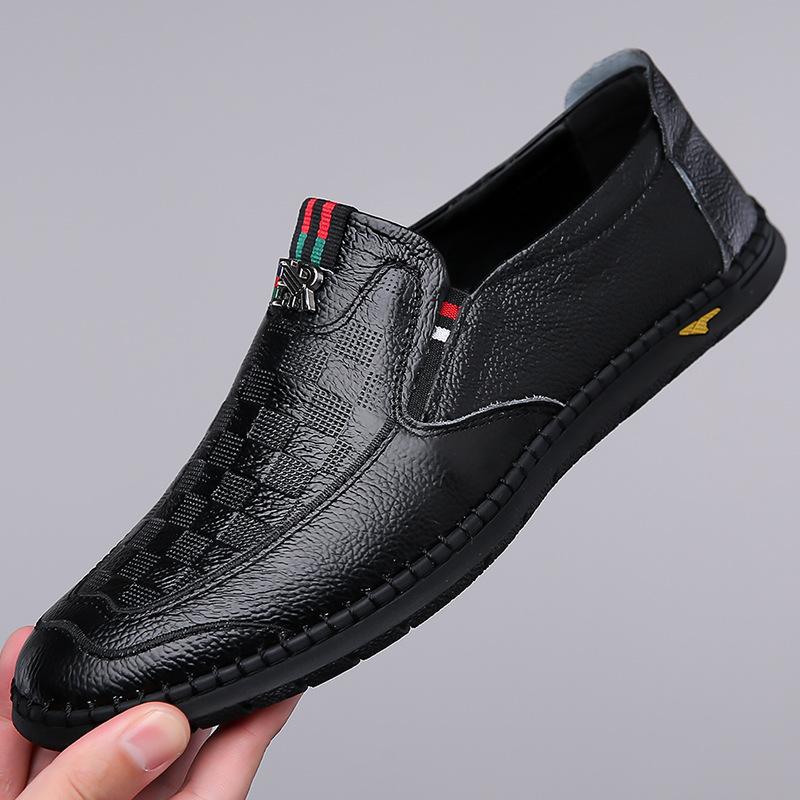 Fashion 2024 Summer New Designer Hallow Out Shoes for Men Fashion Casual Sandals Male Light Breathable Cow Leather Loafers Man