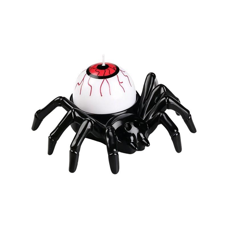 LED Pumpkin Candle Halloween Spider Tealight Flameless Decor Tabletop Party Gift Jack O Lantern Night Light