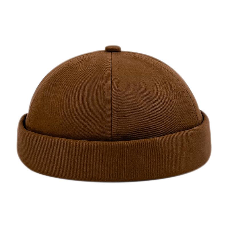 Melon Color Solid Peel Hat Warm Fashionable Adjustable Outdoor Cap Lightweight
