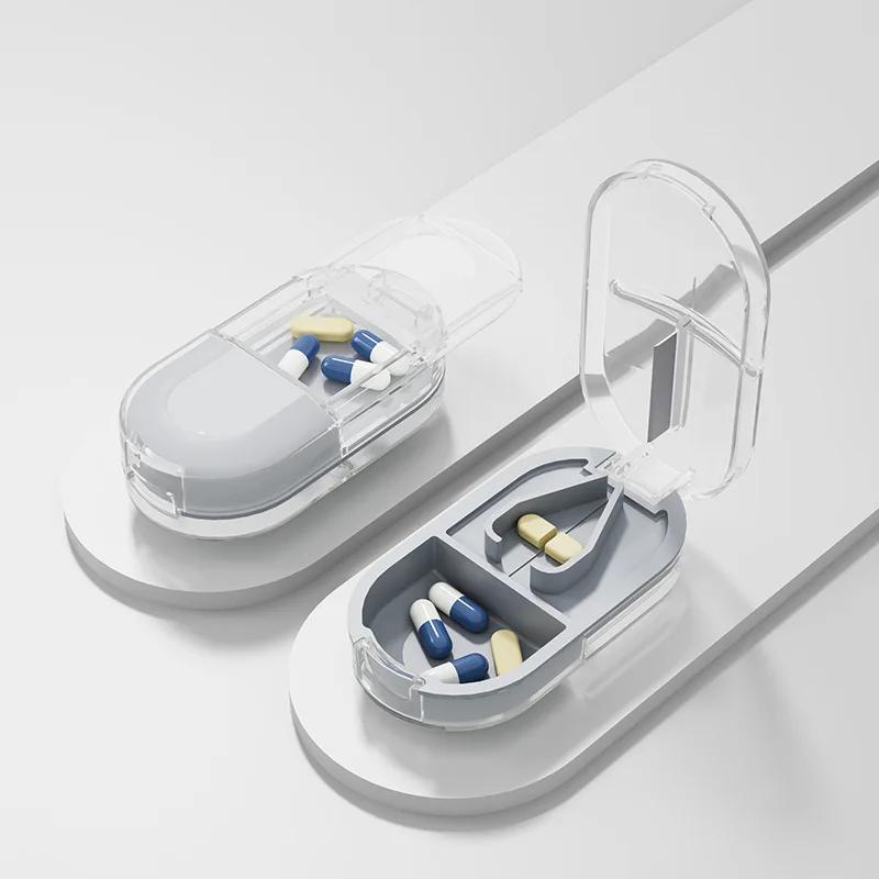 1 шт. Таблеткорезка, Разделитель таблеток для разрезания маленьких таблеток или больших таблеток пополам, Режет таблетки, Таблетки, Лезвие из нержавеющей стали, Дорожный размер